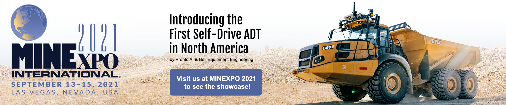 BTA & Pronto AI Introduce the First Autonomous ADT in North America at MinExpo 2021